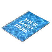 Aqua Blue Swimming Pool Photo for Your Logo ノートブック (左側)