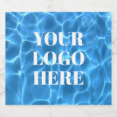 Aqua Blue Swimming Pool Photo for Your Logo ビールラベル (シングルラベル)