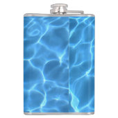 Aqua Blue Swimming Pool Photo for Your Logo フラスク (裏面)