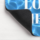 Aqua Blue Swimming Pool Photo for Your Logo マウスパッド (コーナー)