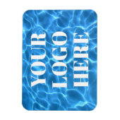 Aqua Blue Swimming Pool Photo for Your Logo マグネット (縦)