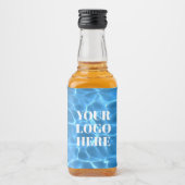 Aqua Blue Swimming Pool Photo for Your Logo リキュールボトルラベル (正面)