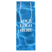 Aqua Blue Swimming Pool Photo for Your Logo ワインギフトバッグ (裏面)