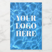 Aqua Blue Swimming Pool Photo for Your Logo ワインラベル (シングルラベル)