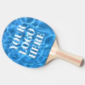 Aqua Blue Swimming Pool Photo for Your Logo 卓球ラケット (横)