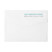 Aqua Blue Texas JOY Holiday ラップアラウンドラベル (裏面)