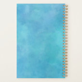 Aqua Blue Watercolor Personalized Planner プランナー手帳 (裏面)