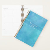 Aqua Blue Watercolor Personalized Planner プランナー手帳 (ディスプレー)