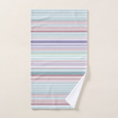 Aqua, Blush and Lavender Stripes バスタオルセット (ハンドタオル)