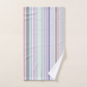 Aqua, Blush and Lavender Stripes バスタオルセット (ハンドタオル)