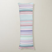 Aqua, Blush and Lavender Stripes ボディピロー (正面縦)
