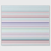 Aqua, Blush and Lavender Stripes ラッピングペーパー (フラット)