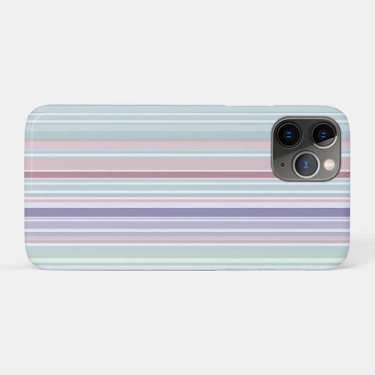Aqua, Blush and Lavender Stripes Case-Mate iPhoneケース (裏面(横))