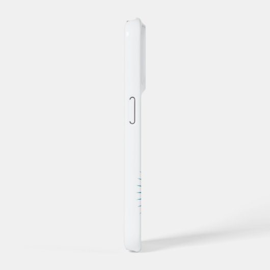 Aqua Cactus Flower Kaleidoscope Effect,  iPhoneケース (右側面)