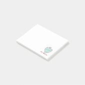 Aqua Chevron Apple先生ポストイットノート ポストイット (アングル)