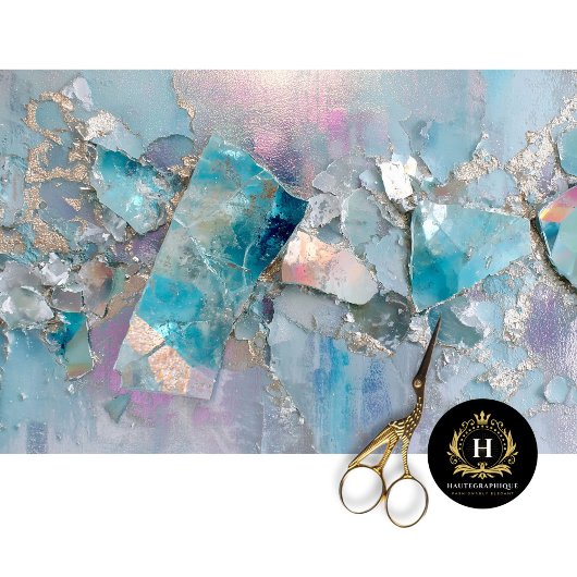 Aqua Crystal Dragon Scale Decoupage Paper 薄葉紙