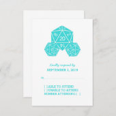 Aqua D20サイコロ応答カード 出欠カード (正面/裏面)