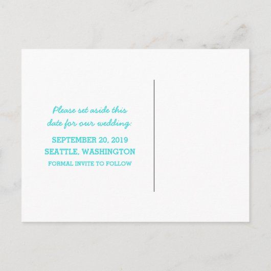 Aqua D20サイコロ日付ポストカードの保存 案内ポストカード (裏面)