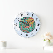 Aqua Dawn ラージ壁時計 (ホーム)