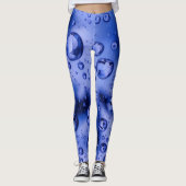 Aqua Droplet Dream Leggings - Water Bubble Blue レギンス (正面)
