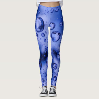 Aqua Droplet Dream Leggings - Water Bubble Blue レギンス