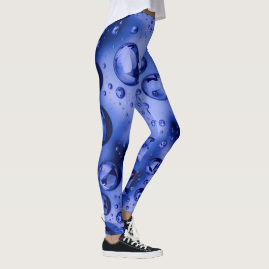 Aqua Droplet Dream Leggings - Water Bubble Blue レギンス (右)