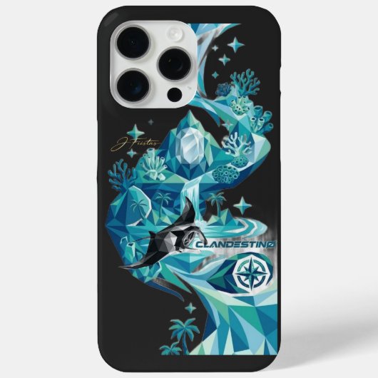 “Aqua Elegance – Manta Ray Flow Sweatshirt” Case-Mate iPhoneケース (裏面)