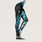 “Aqua Elegance – Manta Ray Leggings” レギンス (右)
