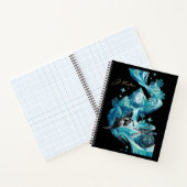 “Aqua Elegance – Manta Ray Luxury Black Notebook” ノートブック (内部)