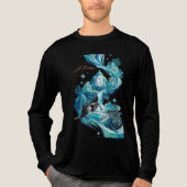 “Aqua Elegance – Manta Ray Tri-Blend Long Sleeve S トライブレンドＴシャツ (正面)