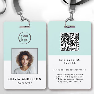 Aqua Employee Photo CompanyロゴIDバッジ バッジ