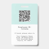 Aqua Employee Photo CompanyロゴIDバッジ バッジ (裏面)