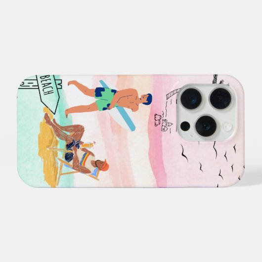 Aqua Escape Phone Cover iPhoneケース (裏面横)