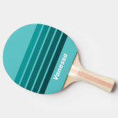 Aqua Fade Across Striping with Name 卓球ラケット (横)