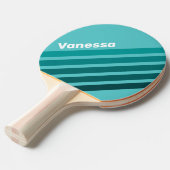 Aqua Fade Angled Striping with Name 卓球ラケット (正面アングル)