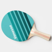 Aqua Fade Angled Striping with Name 卓球ラケット (横)