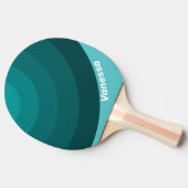 Aqua Fade Circle Stripe with Name 卓球ラケット (横)