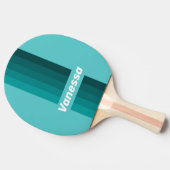 Aqua Fade Pin Stripes with Name 卓球ラケット (横)