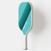 Aqua Fade Stripes with Name ピックルボールラケット (左)