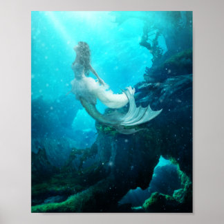 Aqua Fiona Mermaid Poster ポスター