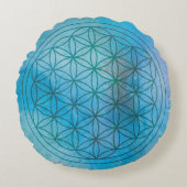 Aqua Flow – Color of Heart ラウンドクッション (正面)