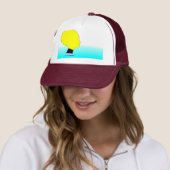 Aqua Glow Profile – Pop Art Trucker Cap キャップ (インサイチュ)