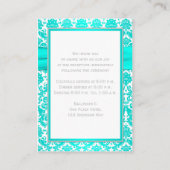 Aqua、Gray、およびWhite Damaskエンクロージャカード エンクロージャーカード (裏面)