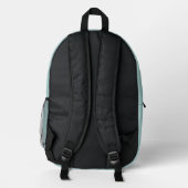 Aqua-Green Backpack - Elegant and Versatile プリントバックパック (裏面)