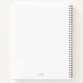 Aqua Green Purple Floral Geode Name Journal ノートブック (裏面)