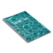 Aqua Green Swimming Pool Photo ノートブック (右側)