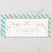 Aqua Happy Father's Dayギフト券カード 招待状 (正面/裏面)