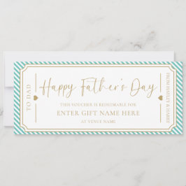 Aqua Happy Father's Dayギフト券カード 招待状