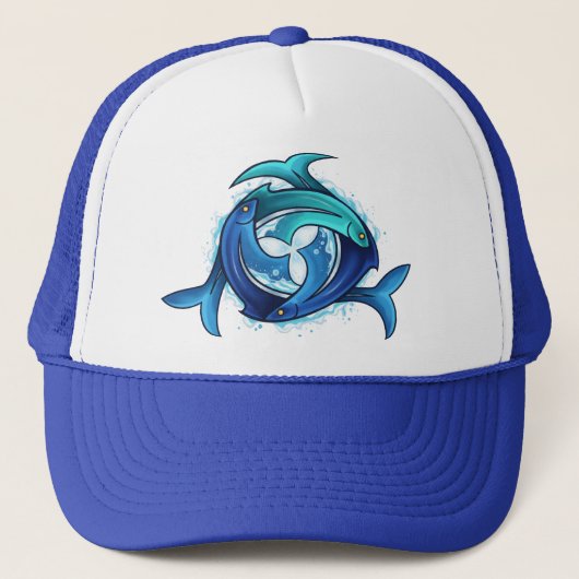 Aqua Harmony: Intertwined Fish Trinity キャップ (正面)