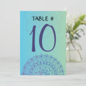 AQUA HEMSAバルミツワーテーブル座席カード 招待状 (スタンド正面)